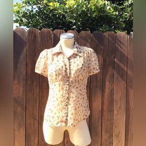 Forever 21 Bird Print Button-Up Blouse Item #199